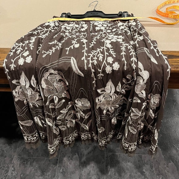 Embroidered maxi skirt brown - Picture 10 of 10